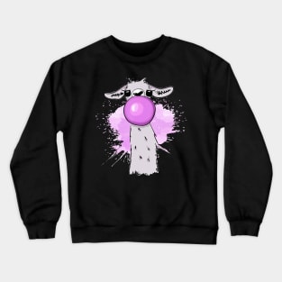 Funny Llama - Blowing Bubble Gum Crewneck Sweatshirt